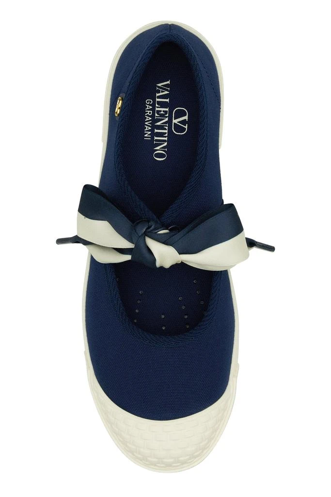 Valentino Navy blue canvas Bay By Bay slip ons 4