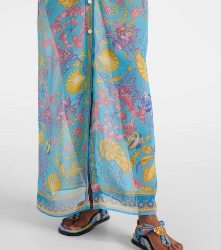 Versace Printed semi-sheer shirt dress 6