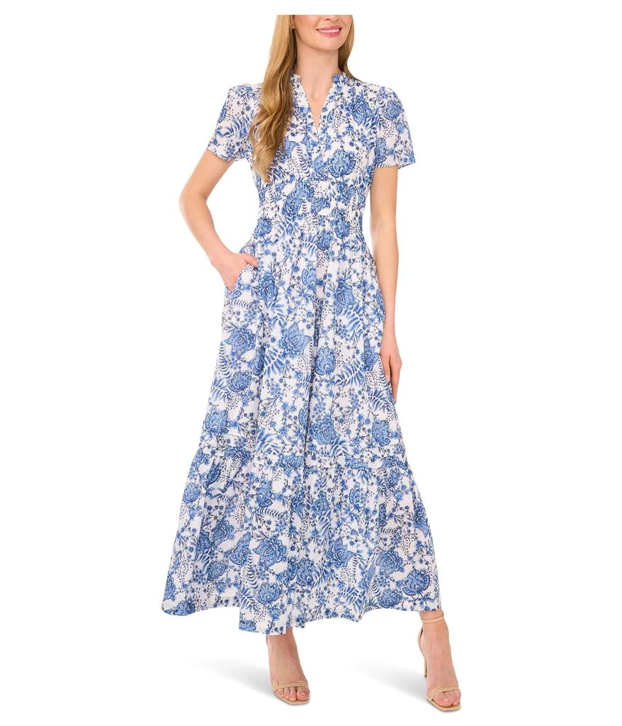 Floral Cotton Double Elastic Waist Maxi Dress  On Sale Now with Up to 10%  Off | Discover Exclusive Deals & Savings at BeyondStyle  Authentic CeCe  clothing|free shipping|women|floral cotton double elastic