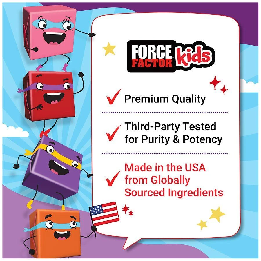 Force Factor Kids Super Chews Multivitamin 3 Fruity Flavors 7