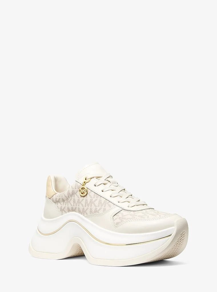 Michael Kors Arla Leather and Suede Trainer