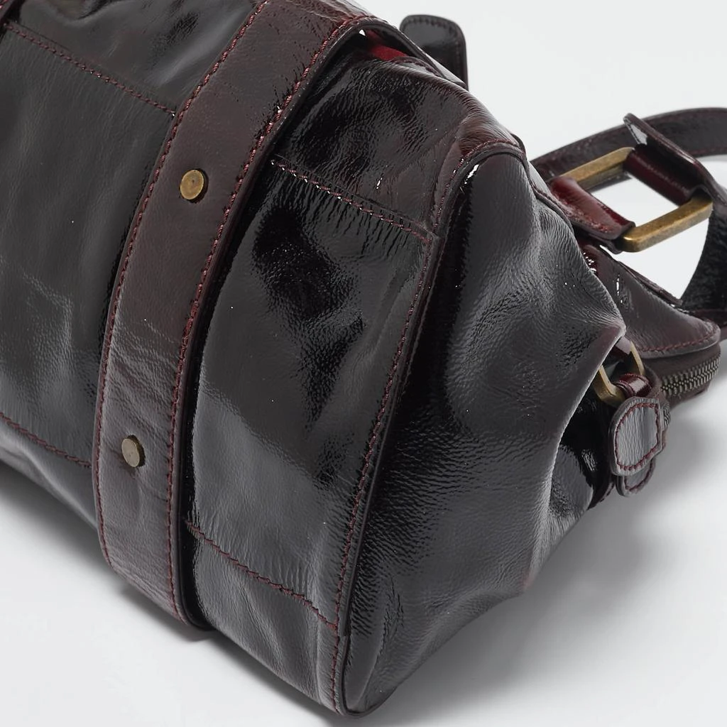 Jimmy Choo Jimmy Choo Burgundy Patent Leather and Suede Malena Satchel 13