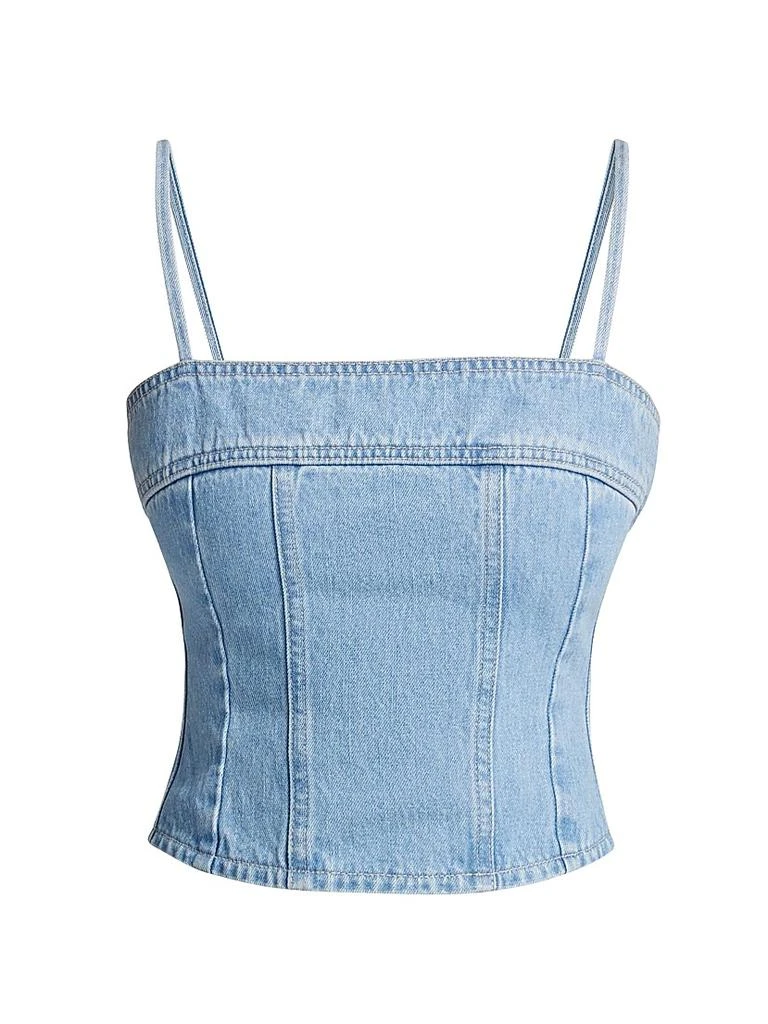 L
Agence Arlin Seamed Denim Top