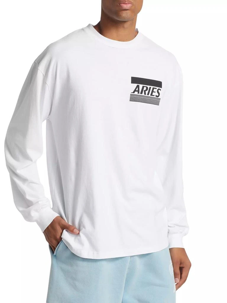 Aries Credit Card Logo Cotton Long-Sleeve T-Shirt 4