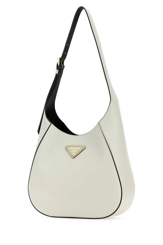 Prada WHITE LEATHER SHOULDER BAG 2