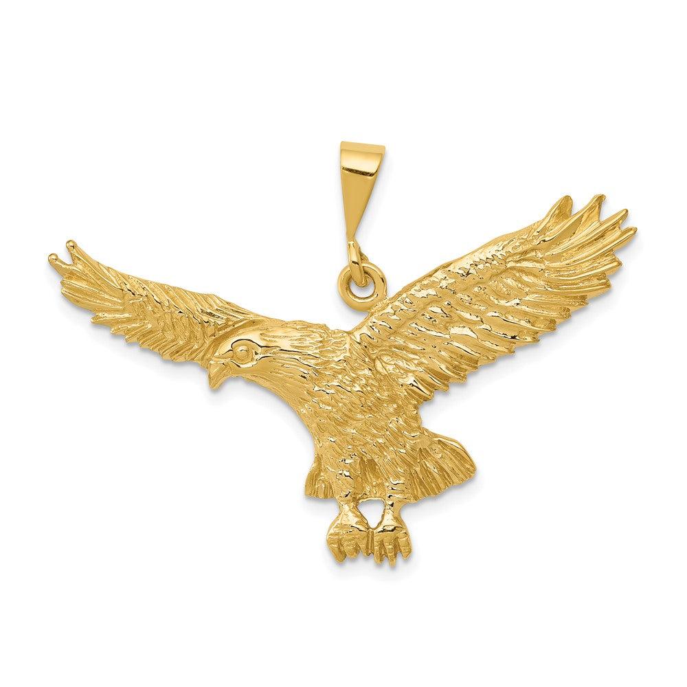 Diamond2Deal 10k Yellow Gold Solid Polished Eagle Pendant