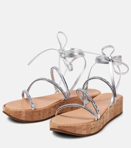 ANCIENT GREEK SANDALS Morfi leather platform sandals 5