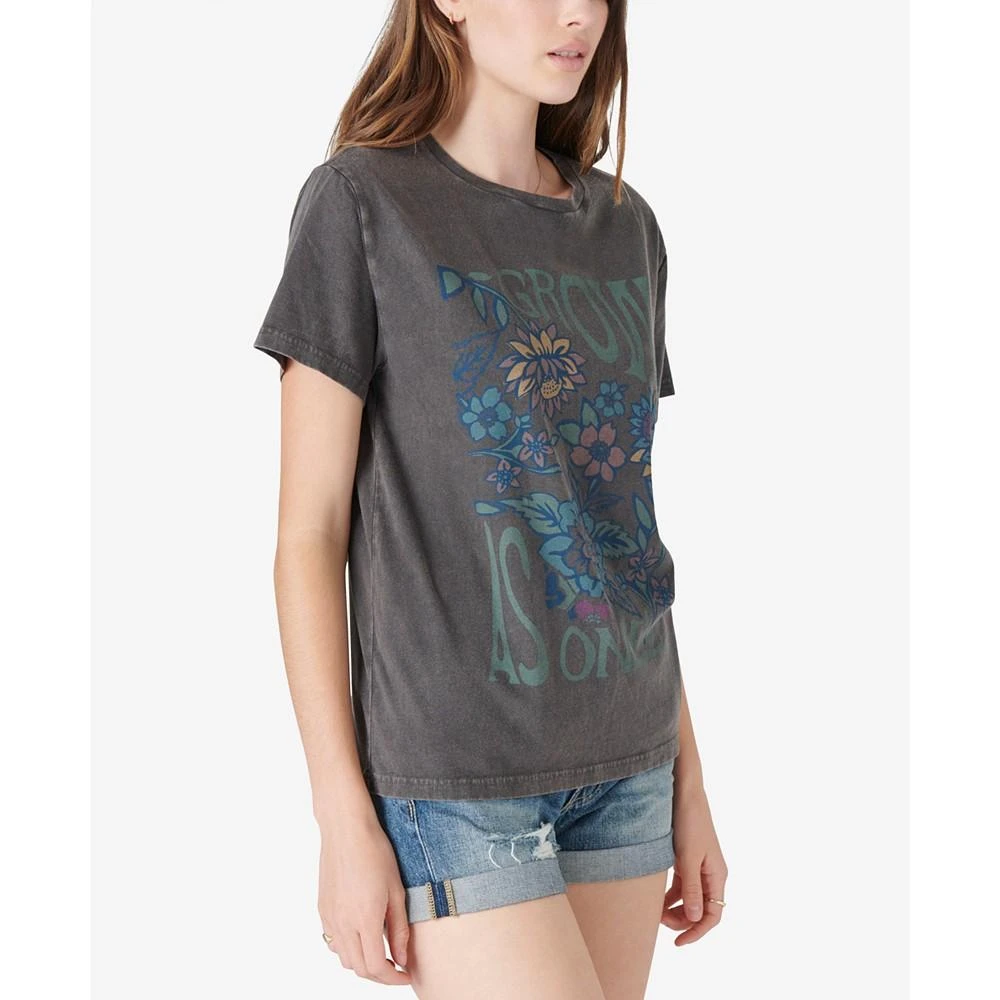 Lucky Brand Cotton Floral-Graphic Boyfriend T-Shirt 3