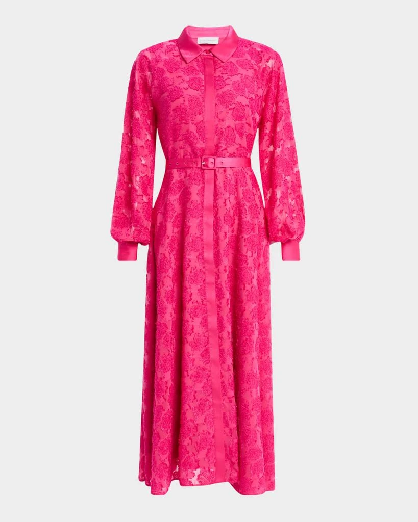 Tahari The Kassiani Fringe-Textured Midi Shirtdress 1