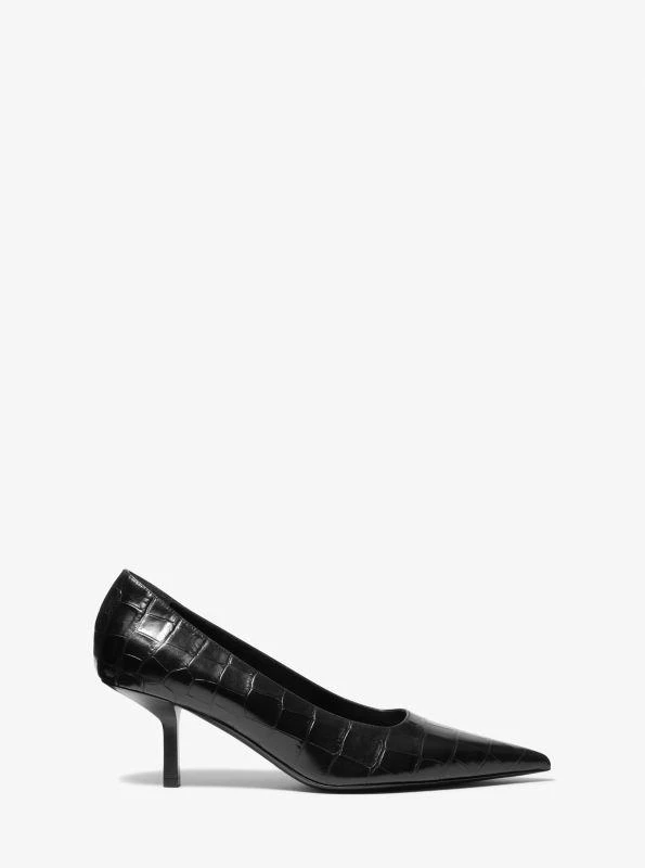 Michael Kors Frankie Crocodile Embossed Leather Pump 2