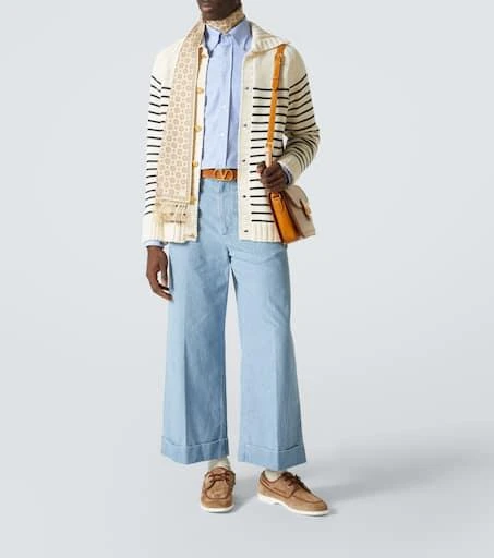 Valentino VLogo Signature striped cotton cardigan 2