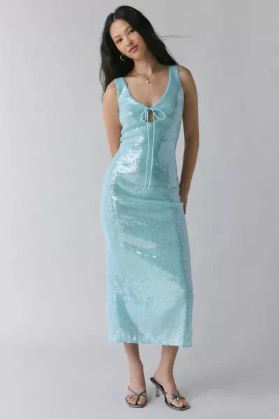 Bardot Bardot Isha Sequin Plunge Tie-Front Midi Dress 1