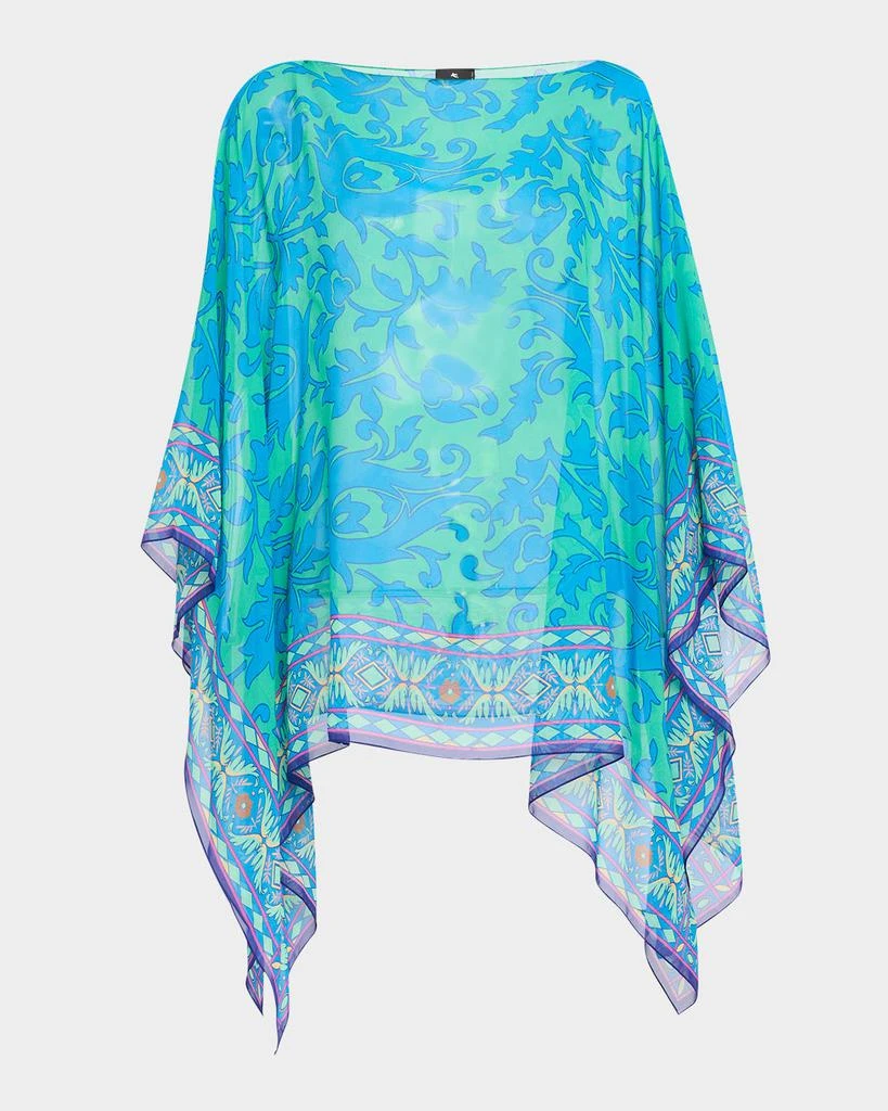 ETRO Tile Border Print Poncho 1