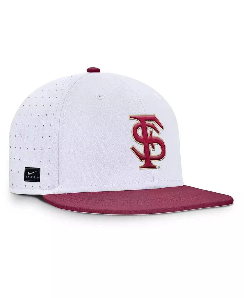 NIKE Men's White Florida State Seminoles On-Field Dugout True Performance Fitted Hat 3