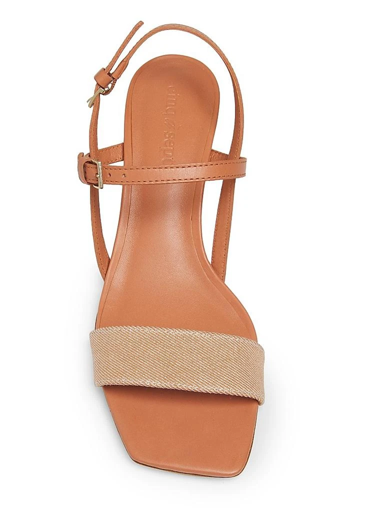 Cinq à Sept Sophie 50MM Denim Ankle-Strap Sandals 4