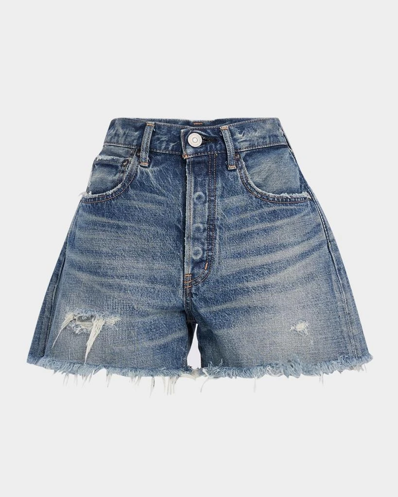 MOUSSY VINTAGE Herricks Frayed Denim Shorts 1