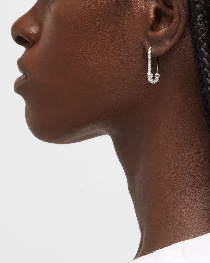 Anita Ko 18k White Gold Diamond Safety Pin Earring, Single (Right)