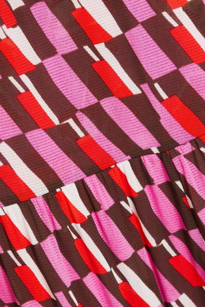 Diane von Furstenberg Austria reversible tiered printed stretch-mesh maxi skirt 4