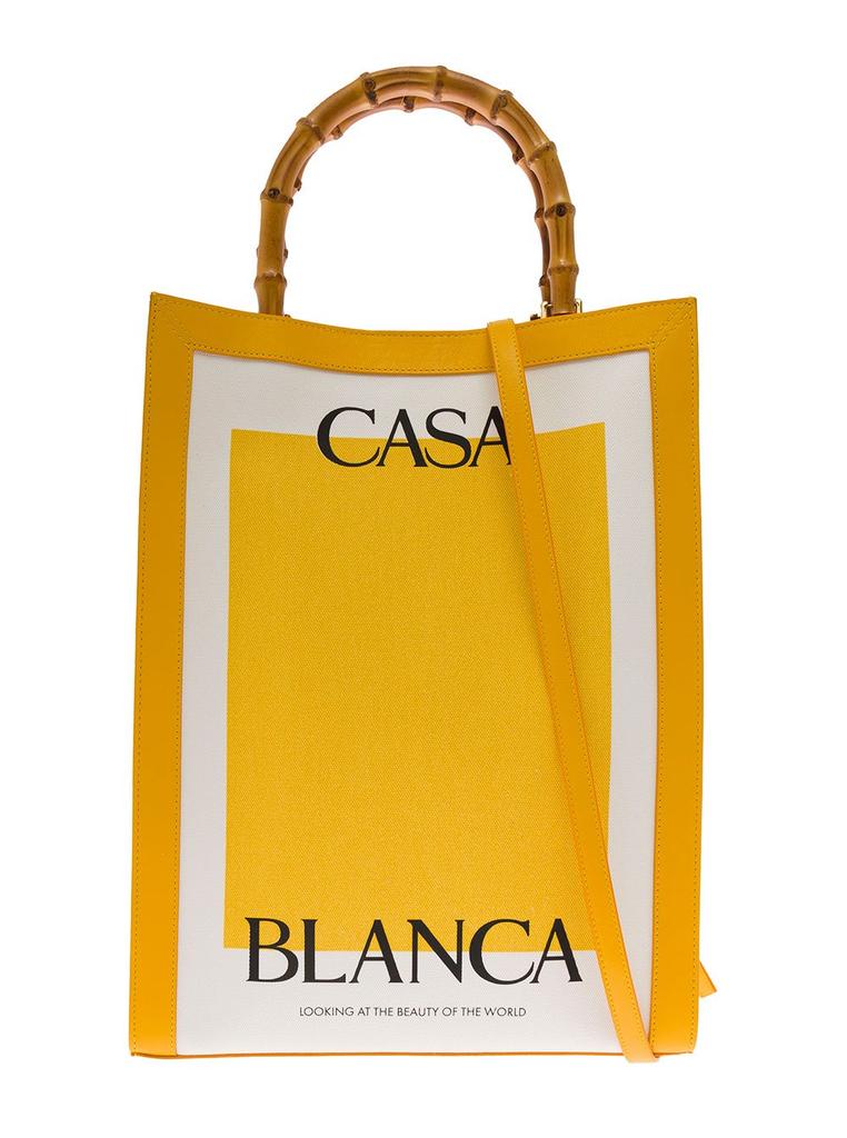 Casablanca Casablanca Logo Print Two-Tone Tote Bag