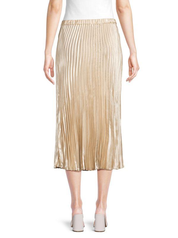 TASH + SOPHIE Satin Pleated Midi Skirt