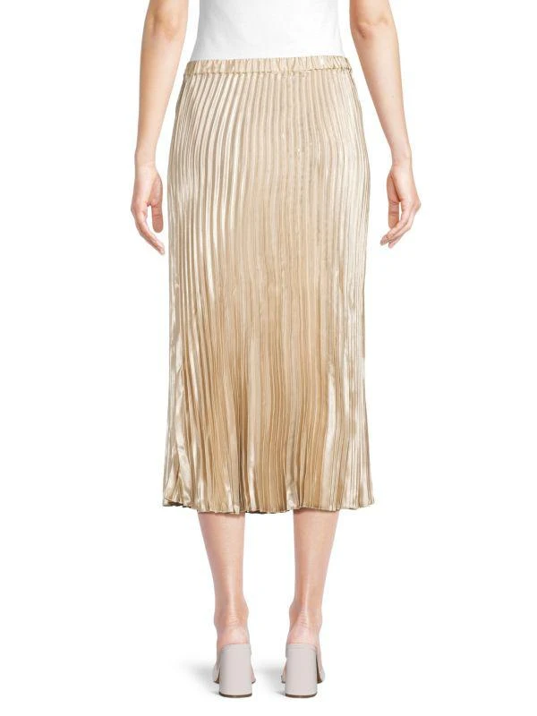 TASH + SOPHIE Satin Pleated Midi Skirt 2