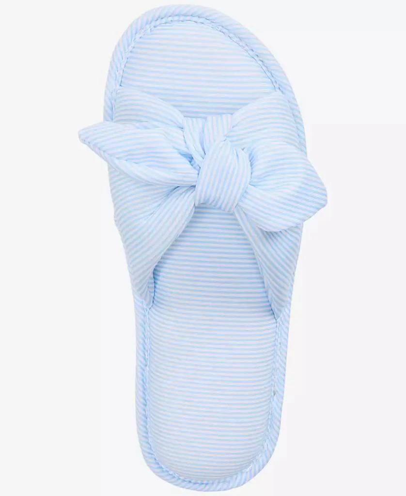 Women's Striped Bow Slide Slippers, Exclusively at Macy's – On