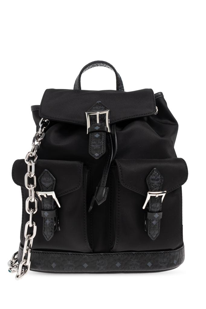 MCM Stark Small Logo Zip Backpack - Backpacks - Free