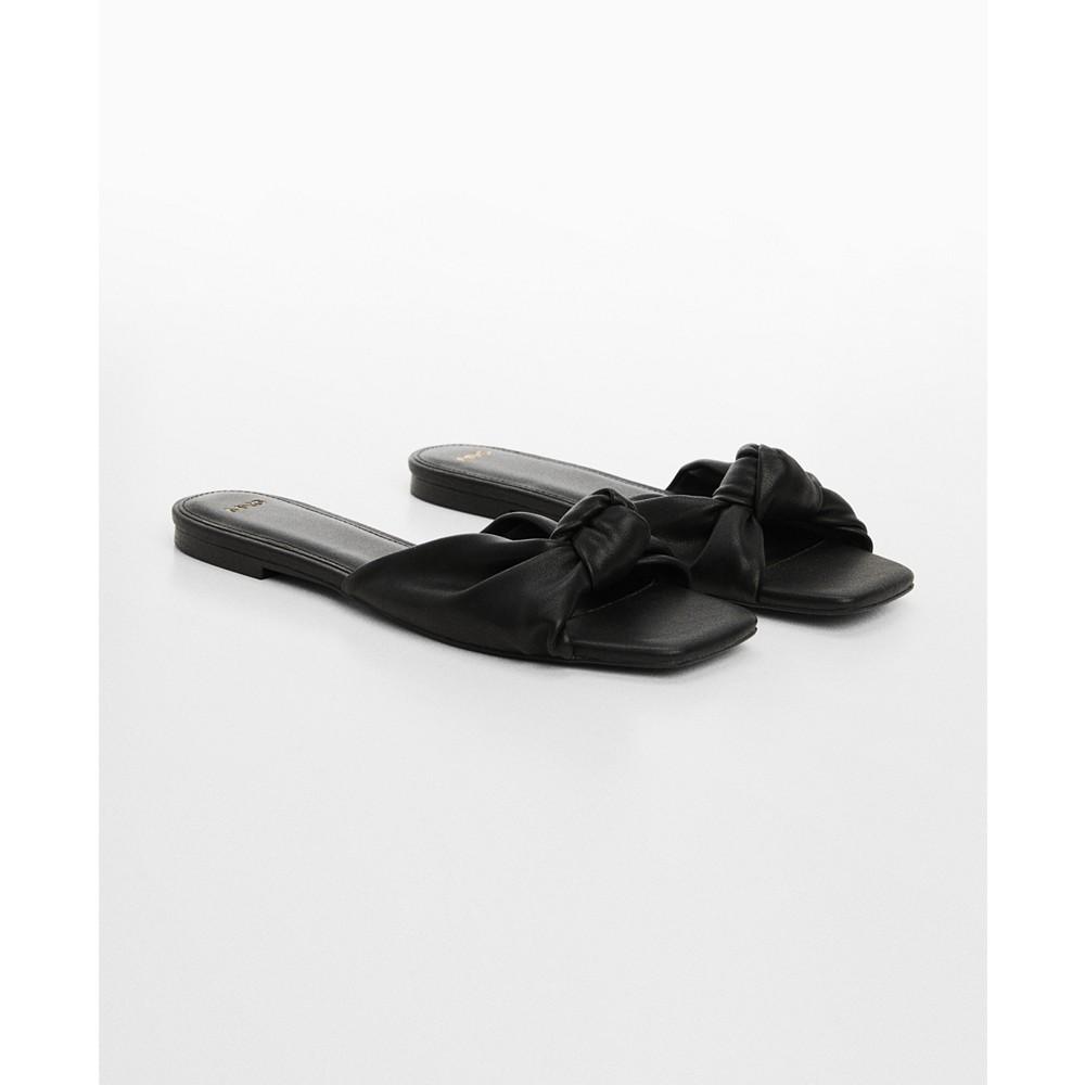 MANGO Women's Square Toe Knot Sandals