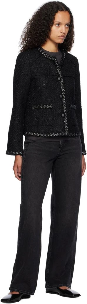 Rag & Bone Black Mirabelle Tweed Jacket 4