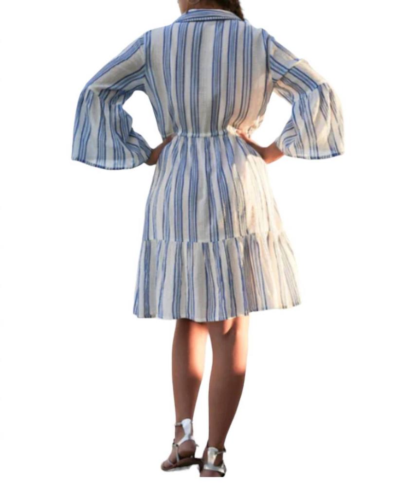 Debbie Katz Luli Mini Dress In Blue Striped