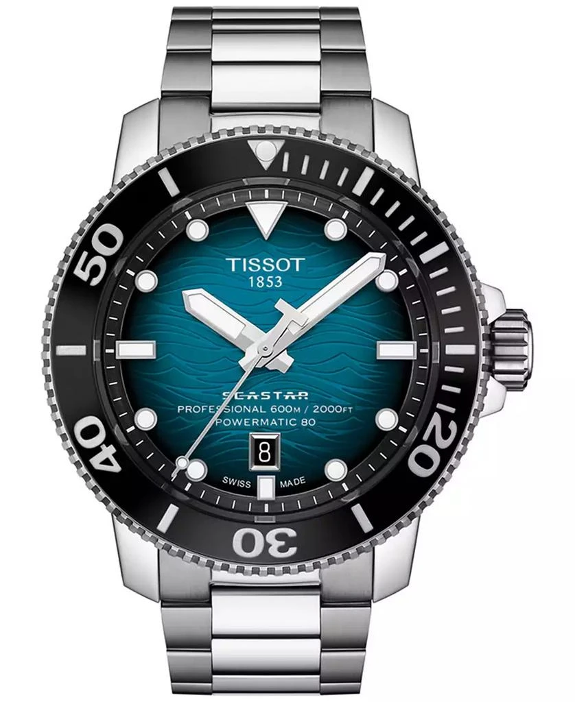 tissot mens gentleman auto stainless steel dress watch brown t1274071605101 Tissot Gentleman Powermatic 80 Silicium Black Dial Brown Leather Strap Watch  For Men Watch for Men