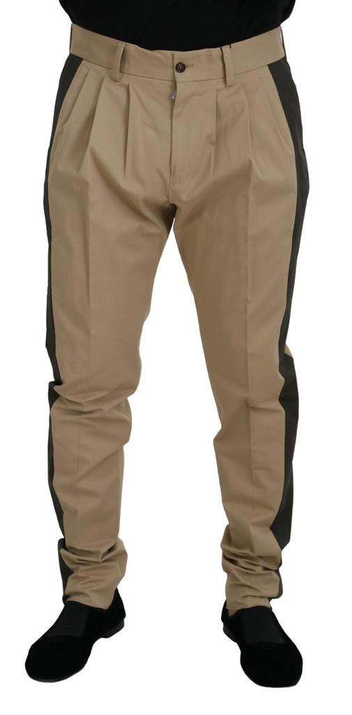 Dolce & Gabbana Dolce & Gabbana Brown Black Cotton Chino  Pants