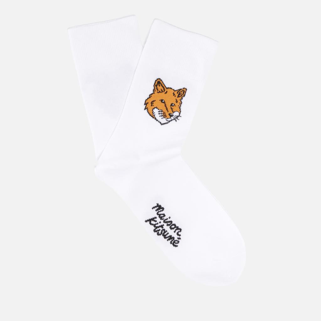 Maison Kitsune Maison Kitsuné Fox Head Ribbed-Knit Socks