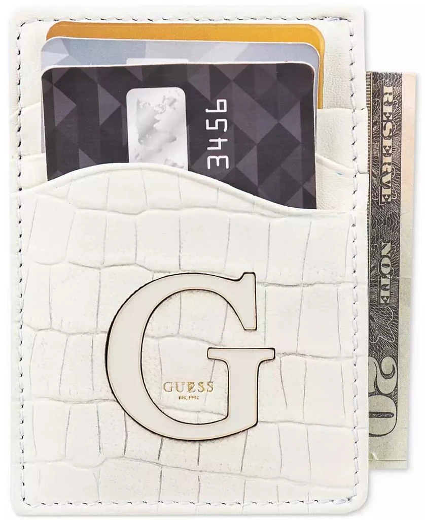 GUESS Men's Senda Croc-Embossed Leather RFID Card Case 3
