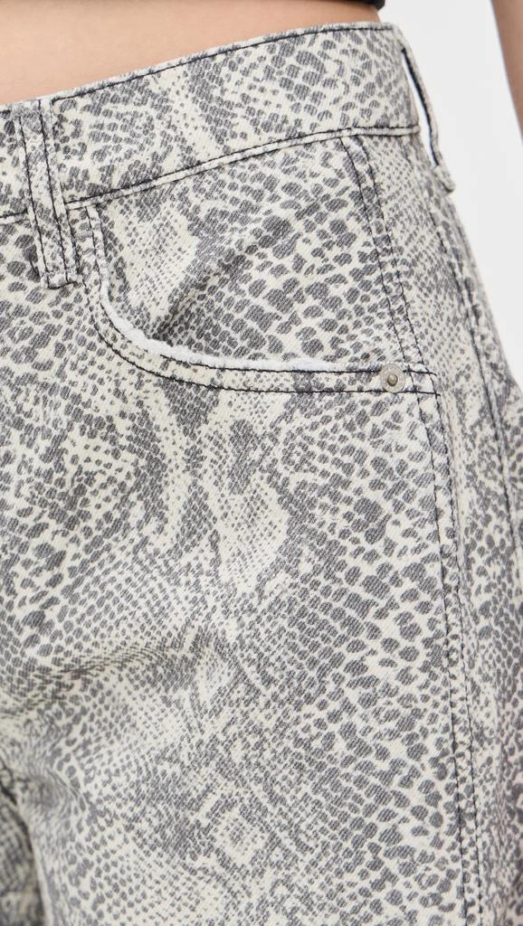 Free People Good Luck Printed Barrel Jeans 5