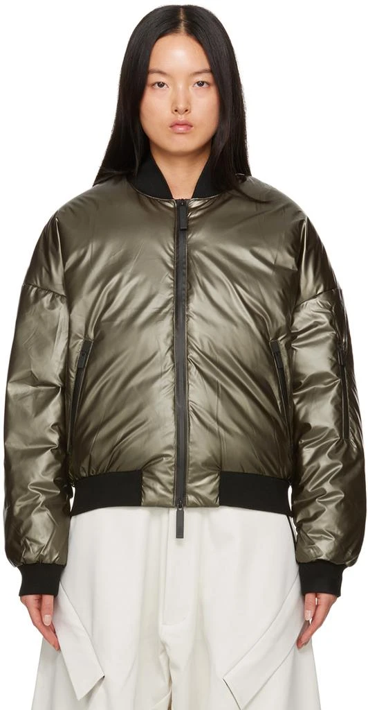 TEMPLA Khaki Alkane Down Bomber Jacket 1