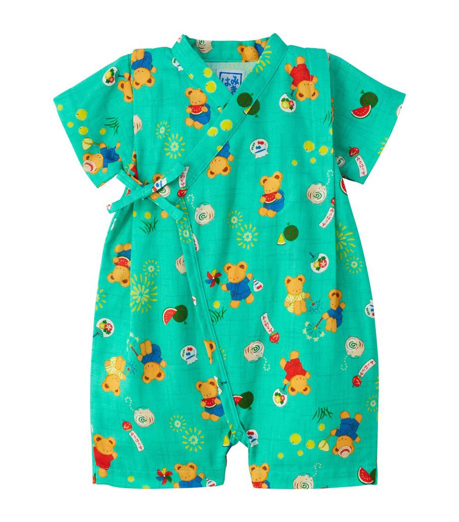 Miki House Cotton Print Jinbei Playsuit (3-6 Months)