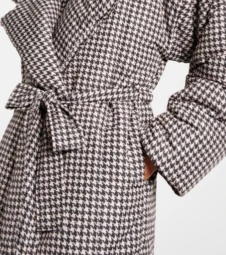 Norma Kamali Sleeping Bag houndstooth wrap coat 5