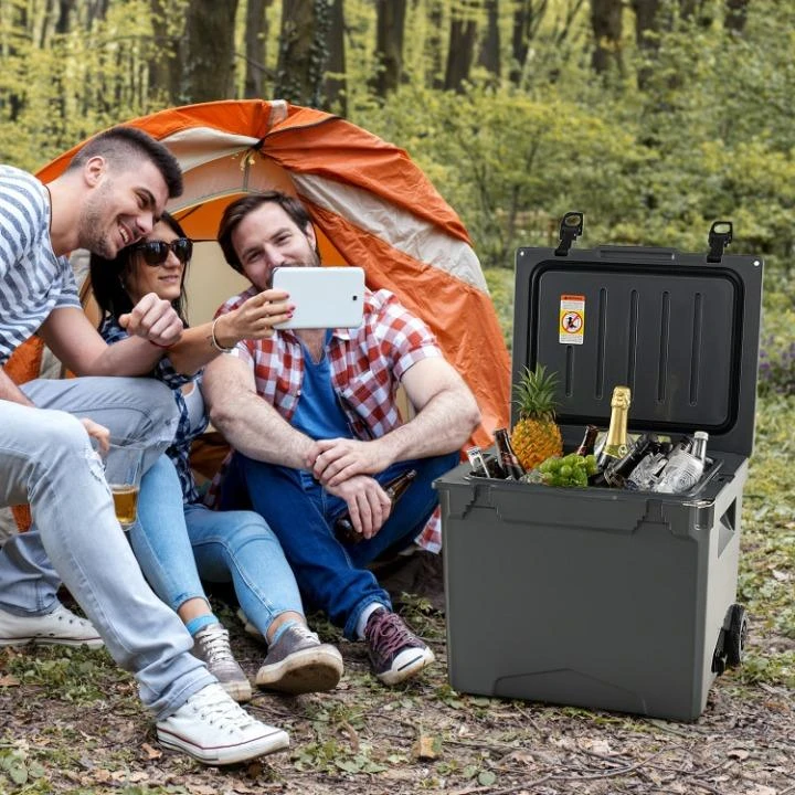 Hivvago 42 Quart Hard Cooler with Wheels and Handle 2