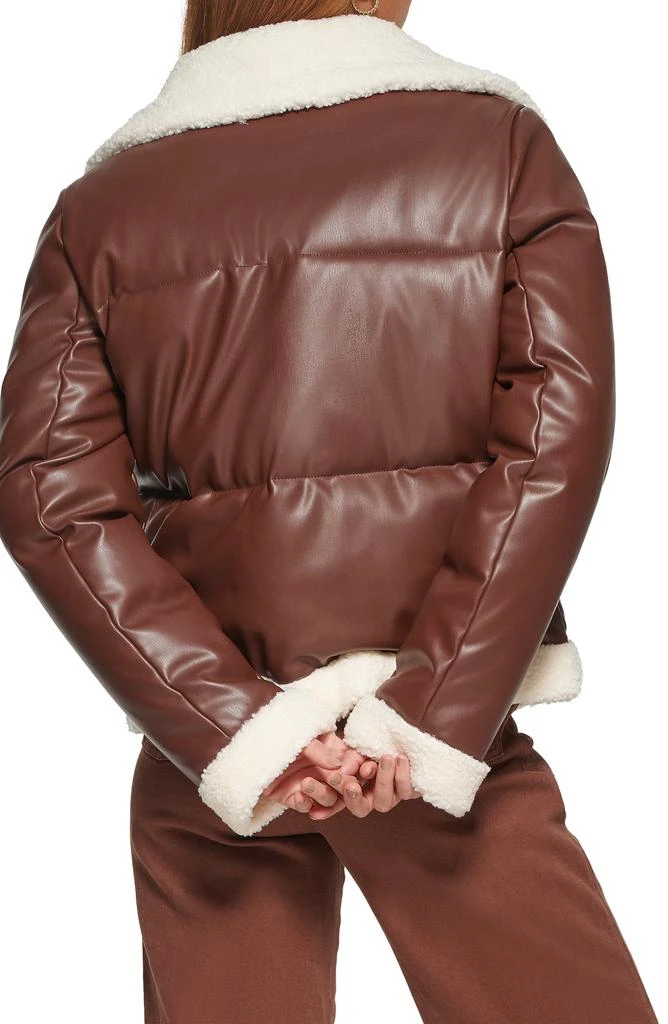 Levi's Faux Leather Puffer Jacket with Faux Shearling Trim 2