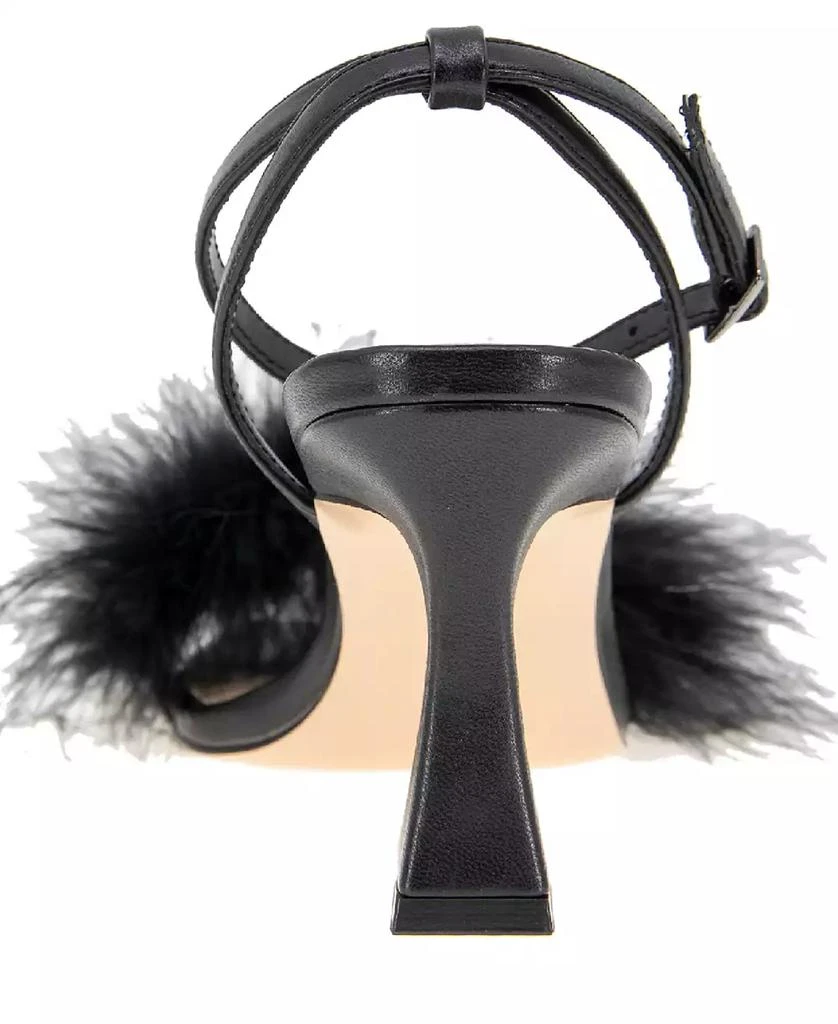 BCBG Women's Relby Feathered High-Heel Two-Piece Dress Sandals 3