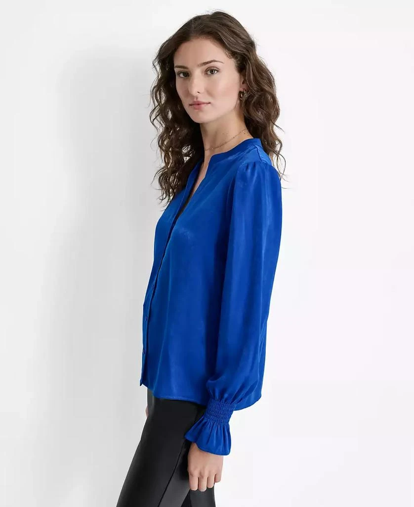 DKNY Women's Split-Neck Blouse 2