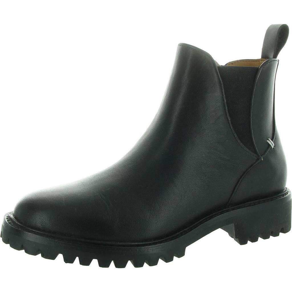 Vibram Womens Laceless Faux Leather Ankle Boots