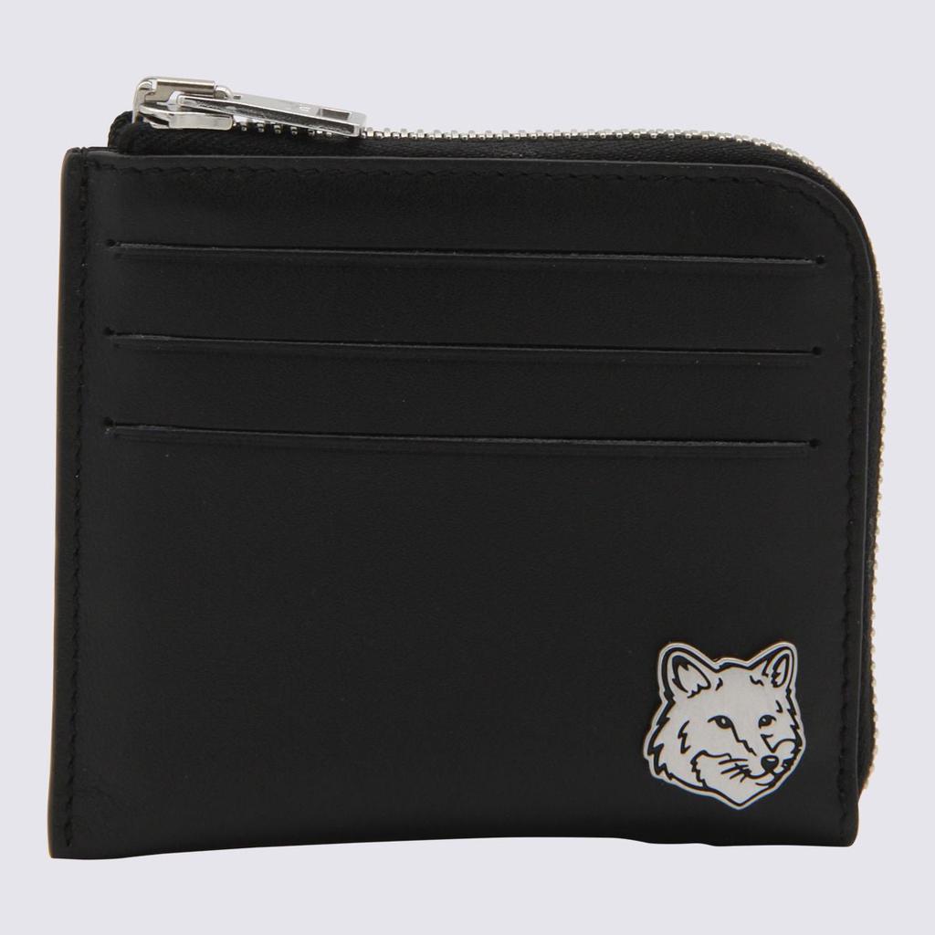 Maison Kitsune Maison Kitsuné Black Leather Card Holder