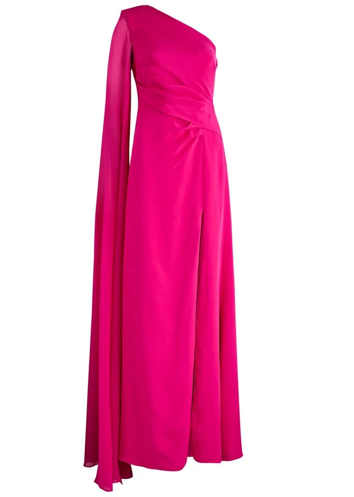 ROLAND MOURET One-shoulder silk-satin gown  1