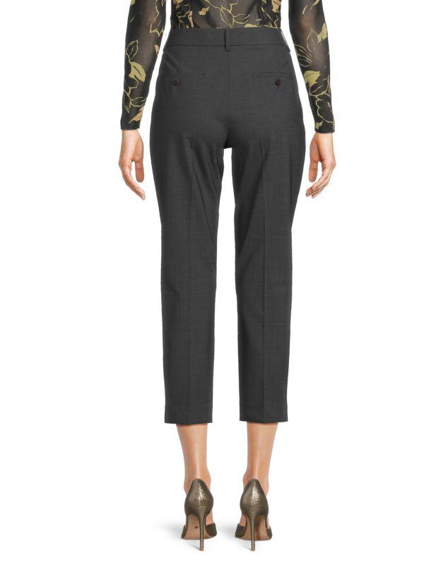 Theory Treeca Virgin Wool Blend Cropped Dress Pants