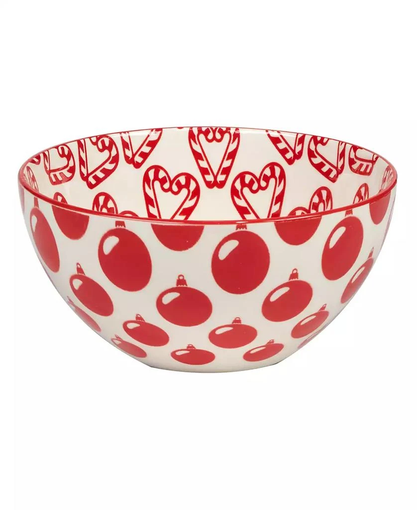 Certified International Peppermint Candy 30 oz All Purpose Bowls Set of 6, Service for 6 4