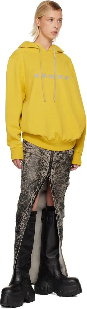 Rick Owens Yellow Concordians Oversized Hoodie 4