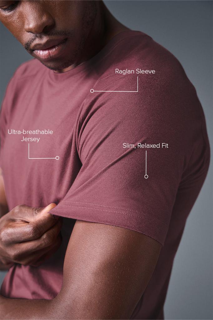 Alo Triumph Raglan Tee - Burgundy Truffle