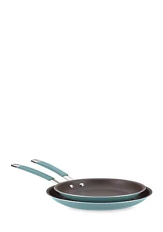 Rachael Ray Ray Cucina Hard Enamel Nonstick Twin Pack Skillet Set Agave Blue 1